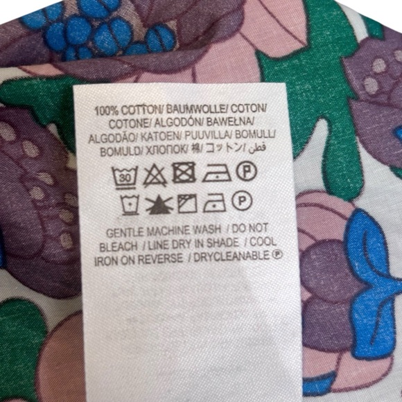 Boden Boho Vneck Floral Blue Purple Terrance Bud Dress Size 20/22 L - Picture 6 of 14